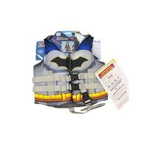 DC Comics Batman Child Life Jacket Vest Coast Guard‎ Approved Swimway 33-55 lbs